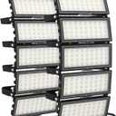 1000W Stadium Lights Outdoor LED Flood Light Outdoor 130000LM Super Bright 500W Stadium Flood Light 2Pack 100-277V 6500K Daylight IP67 Waterproof Adjustable Arena Lights for Court