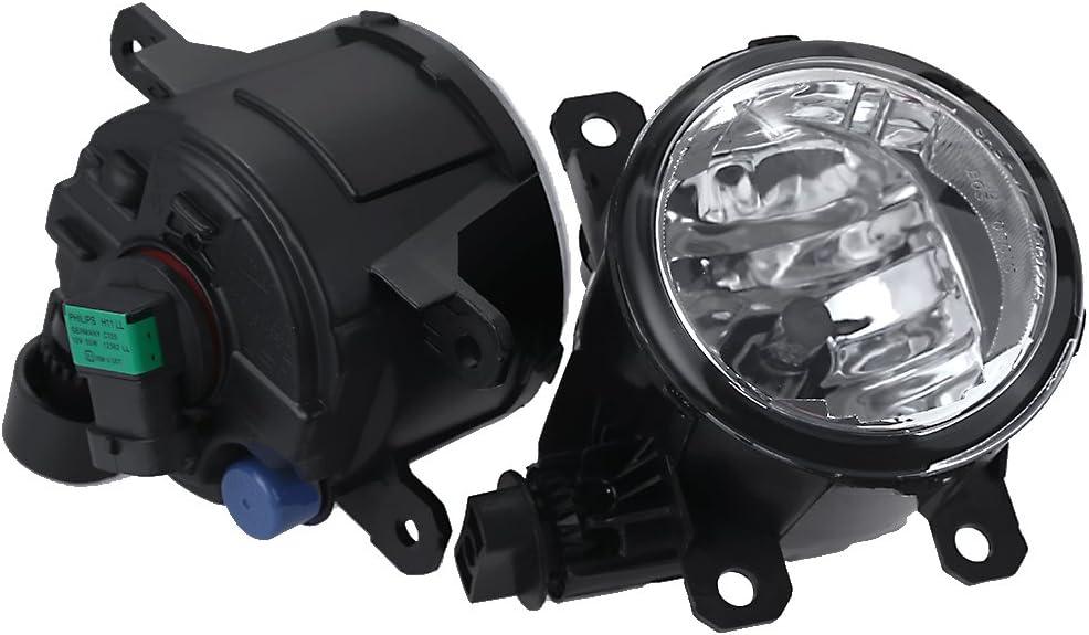 Fog Lights with H11 Clear Bulbs Compatible With Honda TSX RDX TL CR-V Pilot 2011-2015 Acura