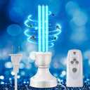 Qualirey 25 Watt UV Light, UVC Lamp with E27 Base and Remote Control, UV Light Bulb for Basement/Bedroom/Kitchen, with Ozone
