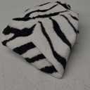 MustMat Faux Zebra Print Area Rug 4.5x5.2 Feet Cute Soft Black and White Animal Print Carpet for Jungle/Safari Theme Child's Room