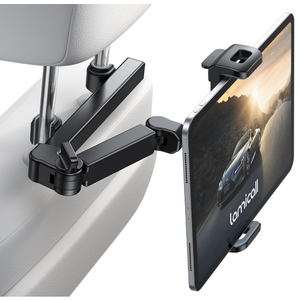 Lamicall Car Headrest Tablet Holder  [3 in 1 Extension Arm] Adjustable Tablet Car Mount for Back Seat, Gifts Road Trip Essentials for Kids, for 4.711" Device Like iPad Pro, Air, Mini, Galaxy, Fire