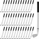 Ptwola 50PCS Golf Ballpoint Pen, Black Gel Ink Medium Point Pens (1.0mm) Mini Golfing Club Props Decorative Ergonomic Funny Sports for Office Coworkers Boss Dad Souvenirs