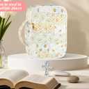 Bible Cover Case for Women, Large Bible Bag with Study Kit, Spliced Flower