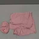 iEvolve Cotton Knitted Baby Swaddle Blanket with Hat Headband Set Newborn Swaddle Wrap Receiving Blankets for Baby Girl Boy 45" x 45"(Pink)