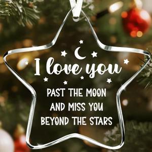 I Love You Christmas Glass Ornament 2025 Sentimental Keepsake for Family, Friends & Loved Ones Gifts for Women & Men Christmas Tree Keepsake Decoration