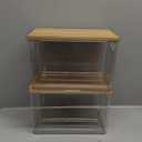 2 PCS Trash Bag Holder Dispenser Under Sink, Extra Large Garbage Bag Holder Organizer with Bamboo Top & Handles