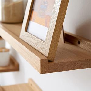 Shelves Wall Mounted, 12 Inch Solid Oak Wood Shelf for Decor and Storage, Picture Ledge for Bedroom Bathroom Living Room Kitchen, Natural Color, 12 * 4 * 1.5, 1 Pack