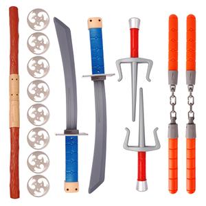 15PCS Ninja Warrior Toy Weapons Role Play Set for Children Pretend Play Battles Dress up Party Photo Booth Props