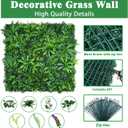 Yangrass 16pcs 20''x20'' Grass Wall Panels, Artificial Hedge Panels Greenery Wall, UV Protected Faux Grass Backdrop Privacy Fence Screen, Greenery Wall for Outdoor Indoor Garden Birthday Wedding Decor