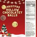 Hollow Chocolatey Balls, Individually Wrapped Candy, Christmas Stocking Stuffer Gift, 1.41 Ounces (8 Total Pieces)