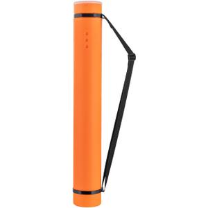 JJRING Orange Poster Tube, 25" to 40" Extendable Poster Storage Holder Tube with Carrying Strap, Poster Carrying Case for Blueprints, Scrolls, Maps and Architect Papers