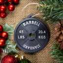 3 x Weight Plate Ornament - 3D Printed (Black) for Christmas