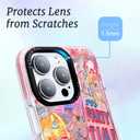 for iPhone 16 Pro Case, Disco Party Glam Y2K Design, Military-Grade Drop Protection, Playful Soft Slim TPU Protective Cover with Camera Protection for Women & Girls