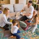 Lahome Modern Abstract Area Rugs 5x7, Large Washable Rugs for Living Room Bedroom Non Slip, Colorful Indoor Floor Carpet for Dining Room Apartment Dorm Kids Nursery Home Decor