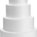 Juvale Set of 2 Round Foam Cake Dummies in Varying Sizes for 16" Tall Fake Wedding Cake (6, 8 in )
