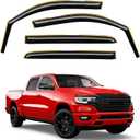 in-Channel Window Rain Guards Fit for Dodge RAM 1500 (New Body Style Includes TRX) 2019-2025 Crew Cab Extra Durable Window Deflectors Vent Shades Visors Exterior Car Accessories- 4 pcs