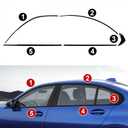 Stainless Steel Window Trim Chrome Delete for BMW G20 330i M340i 2019-2025 Black Window Trim Blackout Kit
