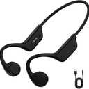 Swimming Bone Conduction Headphones, IPX8 Waterproof Earbuds Bluetooth 5.4 Open Earphones with MP3 7H Playtimes, Underwater Headphones for Swimming Running CyclingBlack