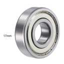 uxcell 6305ZZ Deep Groove Ball Bearings 25mm Bore 62mm OD 17mm Thick Double Shielded Chrome Steel 4pcs