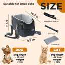 Center Console Dog Car Seats for Small Dogs Cats with Adjustable Safety Belt Multipurpose Pet Booster Seat for Car,Travel,Shopping,Camping with Your Furry Friends