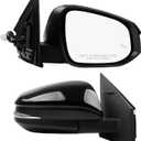 Dasbecan Right Passenger Side Mirror Compatible with Toyota RAV4 2015-2018 Power Glass Heated with Turn Signal Light Blind Spot Detection BSD Replaces TO1321343 Black (8 Pins)