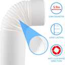 Air Conditioner Hose, AOPANDA Portable Air Conditioner Exhaust Hose, 5.9 Inches Diameter, with Anti-Clockwise Thread Length Up To 80 Inches for Haier, Lg, Delonghi and More