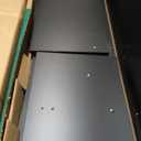 GreenForest TV Stand for TV up to 65 inches, Entertainment Center with 6 Storage Cabinet for Living Room, 55 inch Farmhouse Television Stands Console Table, Industrial TV stands for Living Room, Black