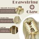 Ponytail Extension 8 Inch Claw Clip in Ponytail Short Curly Ponytail Extension for Women Fluffy Wavy Curly Synthetic Versatile Light Blonde Hairpieces