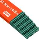 VEVOR Garden Stakes, 50 Pack, 57.28 inch, Plastic Coated Metal Tomato Stakes, Garden Sticks for Plants Support, with Pointed End and Non-Slip Bumps for Growing Climbing Plants, Outdoor Vegetables
