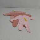 Aablexema Baby Organic Cotton Footed Pajamas Zip Up Preemie Newborn One Piece Long Sleeve Onesie Pjs (Pink Set), Preemie