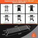 QuliMetal Stainless Steel Warming Rack for Weber Spirit 200 & Spirit II 200 Series, Compatible with E/S-210, E/S-220 (2013-2017) & GS4 Spirit II Models, Replaces Weber 67026