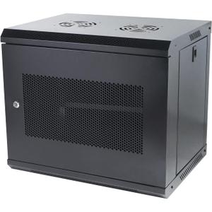 9U Wall Mount Server Cabinet IT Network Rack Enclosure Locking Door Black (Mesh)