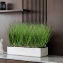 10 PCS Artificial Wheat Grass Plants, 14.6 Inch Faux Shrubs Wheat Grass Greenery Stems with Realistic Look, Fake Tall Grass for Indoor Outdoor Decor, Artificial Plants for Home Office Garden, Large