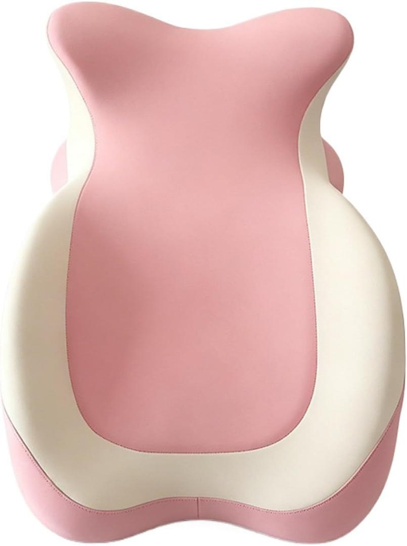 Prone Support Pillow, Contoured Memory Foam Face-Down Rest Cushion for Bed, Massage Table, Spa and Home Relaxation (Pink, No Pillow)