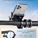 Ravemen Bike Phone Holder, 6066 Aluminum Motorcycle Phone Mount for 4-7'' Cell Phones with 4+1 Anti-Vibration Pads, Bicycle Scooter Phone Clamp Fit 20-35mm Handlebars