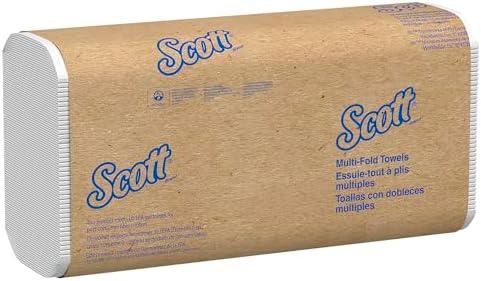 Scott Professional Universal Multifold Paper Towels, Bulk (01840), Absorbency Pockets, White, 9.2"x9.4" Towel, White, Compressed, Compact (250 Sheets/Pack, 14 Packs/Case, 4,000 Sheet Total)