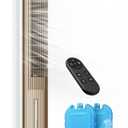 Fans That Blow Cold Air: PNTCK Tower Fans Air Cooler for Bedroom, Office, Small Room - Portable Evaporative Air Cooler with Ice Packs, 12H Timer, 3 Speeds, 4 Modes, 20FT Remote, 80 Oscillating