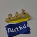 Birthday Boy Decorations Set - Crown Hat, Birthday Sash and Button Boy Pin - Photo Props Accessory Set for Birthdays Parties, Family Celebrations, Friend Gatherings