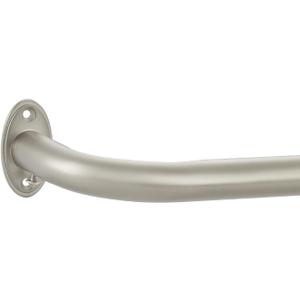 Room Darking Curtain Rod, 28-116 Inch Adjustable Window Curtain Rods Wrap Around 1 inch Diameter Single Splicing Curtain Rod, Matte Nickel Room Darking Curtain Rod, 28-116 Inch Adjustable Window Curtain Rods Wrap Around 1 inch Diameter Single Splicing Curtain Rod, Matte Nickel