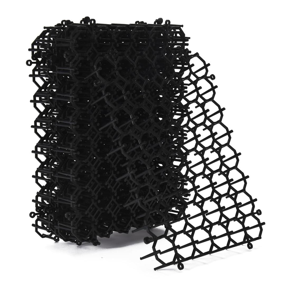 Homarden Cat Repellent Mat  Indoor/Outdoor Scat Mat to Keep Cats Away from Plants, Furniture & Garden  Black Mat with Spikes for Humane Deterrent  Pet-Safe, Flexible Design (2.6*6.5 inches (Pack of 12))