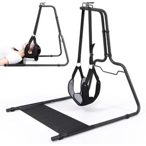 Neck Stretcher Hammock with Stand for Neck Decompression, Cervical Traction Device Stand Steel Heavy Duty, Neck Decompressor Neck Stretching Strap with Stand or Frame for Neck Tension Relief