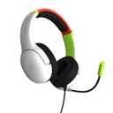 PDP AIRLITE Wired Headset, Officially Licensed Nintendo Switch/Lite/OLED, Lightweight Durable Headphones, 3.5mm audio jack, Noise-canceling Flip-to-Mute Mic, Mario Kart Radiant Racers, White/Red/Green