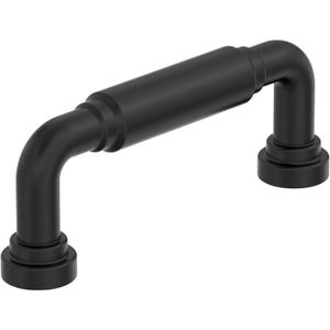 Amerock Coble 3 inch (76mm) Center-to-Center Matte Black Cabinet Pull, BP37661MB