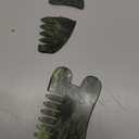 BBTO 2 Pcs Jade Comb for Scalp Massage Gua sha Comb for Head Body spa Hair Multifunctional Handheld Massage Tools(Round, Classic Style)