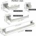 5-Piece Brushed Nickel Bathroom Hardware Set, Wall Mounted Thickened 304 Stainless Steel Towel Holder Set, Featuring 23.6" Towel Bar, Hand Towel Rack, Toilet Paper Holder, and 2 Towel Hooks