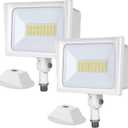 DEWENWILS 2-Pack 65W Flood Lights Outdoor, 6670 LM Super Bright Security Light Switch Controlled, IP65 Waterproof, 5000K LED Flood Light Outdoor for Yard, Garage, Garden, UL Listed (White-65 Watts)