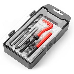 BELOMI Helicoil Thread Repair Kit, Metric and SAE Repair Tools with HSS Drill Bit and Thread Inserts, Auto Repairing Tool for Thread M10 x 1.25 mm Size, Universal Car Accessories