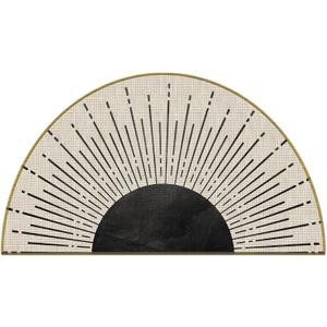 Mingnei Boho Sun Linen Doormat Door Mat for Home Kitchen Entrance, Black Bohemian Sun Door Mat, Rustic Sun Sunshine Mats for House Front Indoor Inside Outdoor Outside Entryway Rug 17x30 Welcome Mat