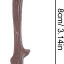 Unomor 100Pcs Light Brown Plastic Snowman Arms Antler Branches for DIY Christmas Craft Decorations 3.14 X 0.78 X 0.11 Inch