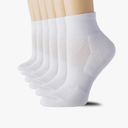 CS CELERSPORT Ankle Athletic Running Socks Low Cut Sport Tab Sock for Men and Women (6 Pairs), Medium, White+Grey+Black